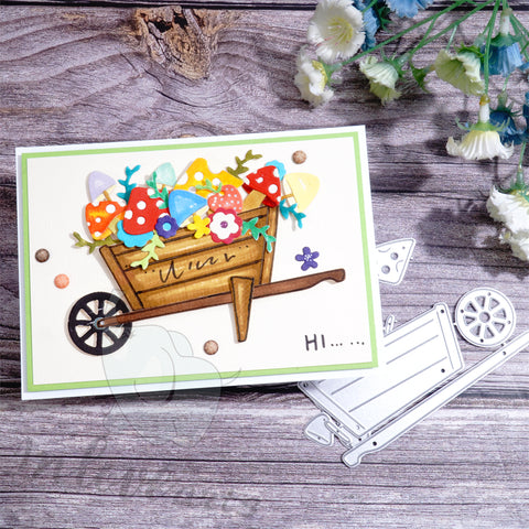 Inlovearts Mushrooms in the Trolley Cutting Dies