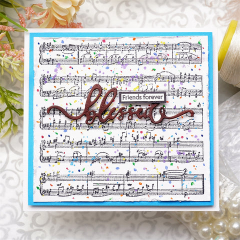 Inlovearts Music Note Sheet Clear Stamps