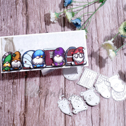 Inlovearts Naughty Gnome and Wooden Door Cutting Dies
