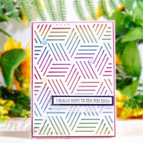 Inlovearts Oblique Lines Group Background Board Cutting Dies