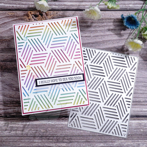 Inlovearts Oblique Lines Group Background Board Cutting Dies