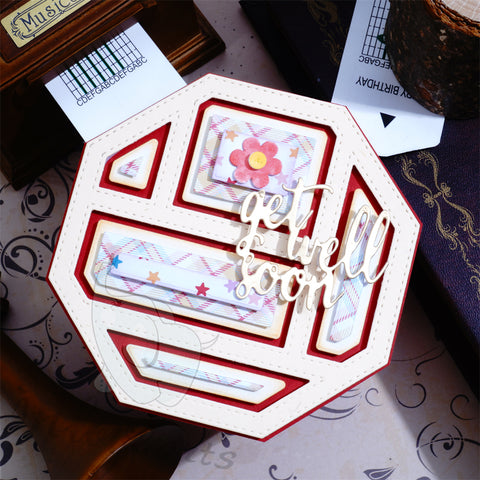 Inlovearts Octagonal Separated Pattern Board Cutting Dies