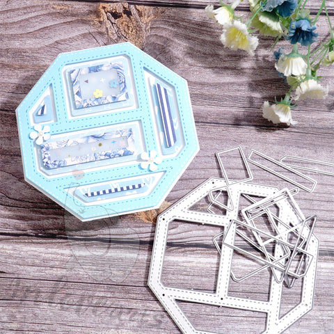 Inlovearts Octagonal Separated Pattern Board Cutting Dies