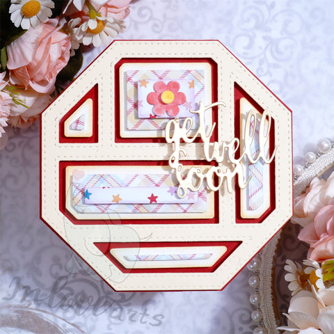 Inlovearts Octagonal Separated Pattern Board Cutting Dies