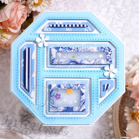 Inlovearts Octagonal Separated Pattern Board Cutting Dies