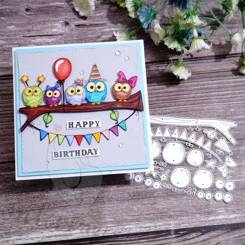 Inlovearts Owls on the Tree Cutting Dies