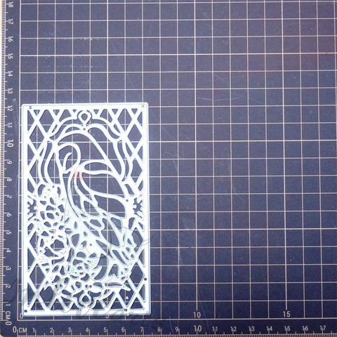 Inlovearts Owl with Vintage Pattern Background Board Cutting Dies