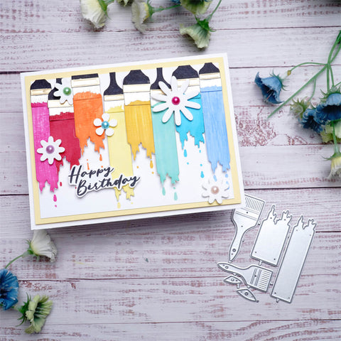 Inlovearts Painting Brushes Cutting Dies