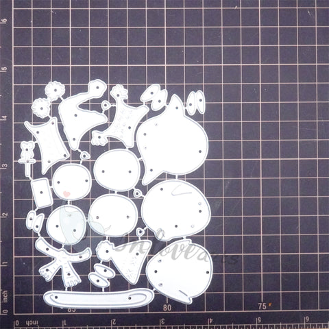 Inlovearts Penguin Wearing Hat Cutting Dies