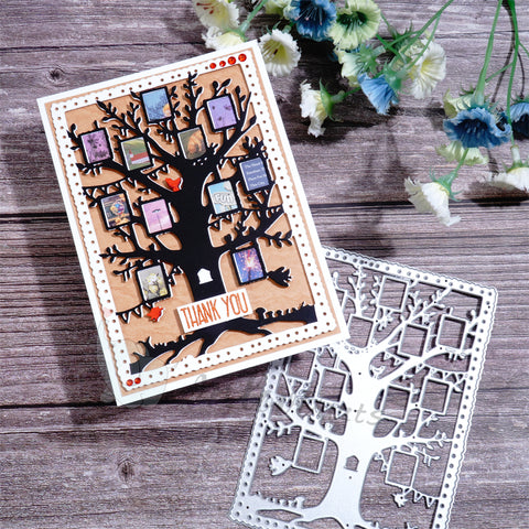 Inlovearts Photo Tree Background Board Cutting Dies