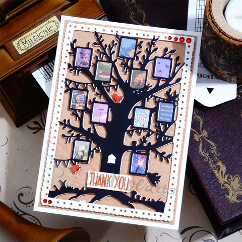 Inlovearts Photo Tree Background Board Cutting Dies
