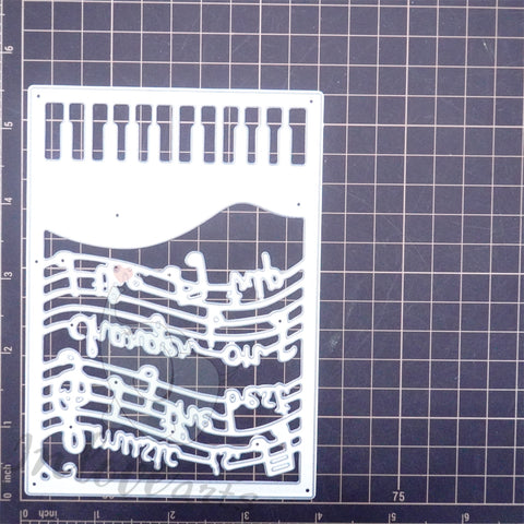 Inlovearts Piano and Music Note Background Board Cutting Dies