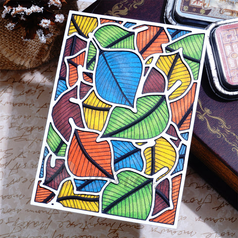 Inlovearts Pile of Leaves Background Board Cutting Dies