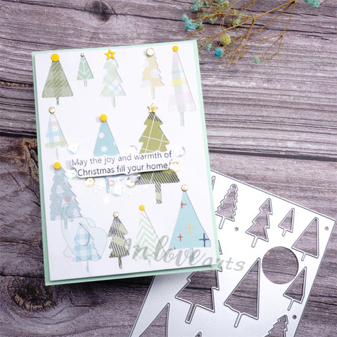 Inlovearts Little Christmas Tree Background Board Cutting Dies