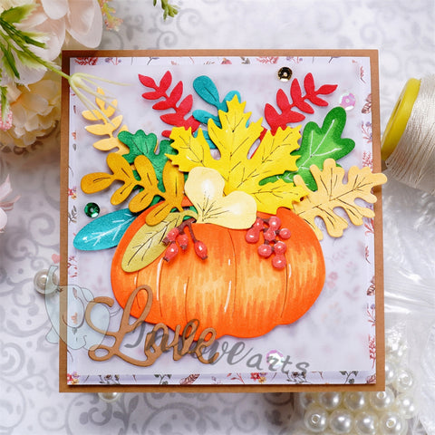 Inlovearts Pumpkin and Leaves Cutting Dies