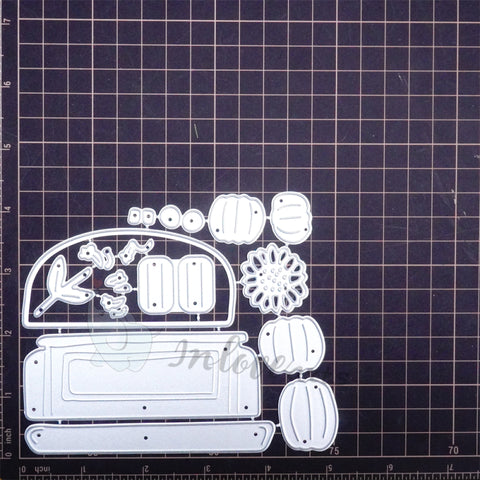 Inlovearts Pumpkin on the Truck Cutting Dies