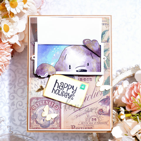 Inlovearts Puppy Delivering Letter Cutting Dies