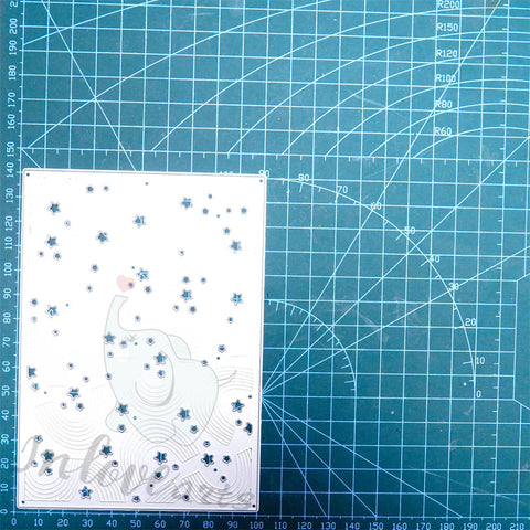 Inlovearts Rainbow Background Board Cutting Dies