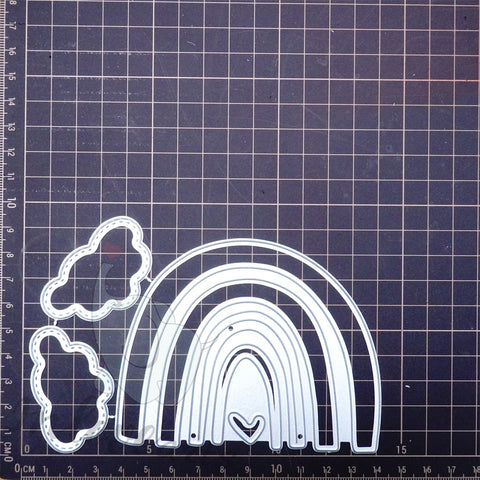 Inlovearts Rainbow and Cloud Cutting Dies