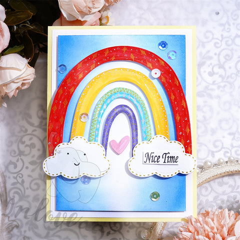 Inlovearts Rainbow and Cloud Cutting Dies