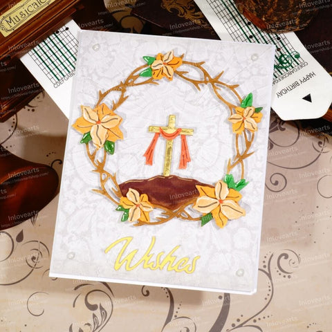 Inlovearts Religion Style Branch Frame Cutting Dies
