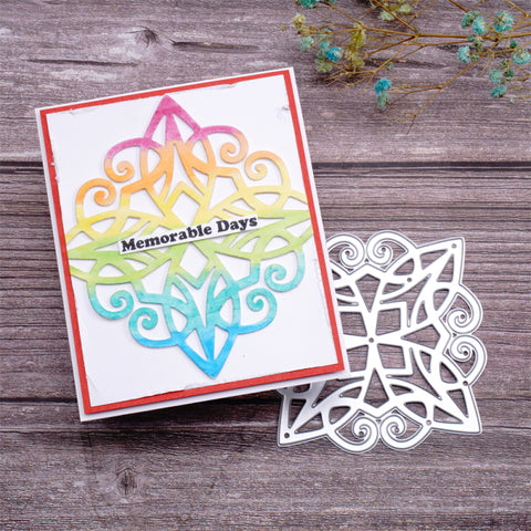Inlovearts Rhombus Geometric Pattern Border Cutting Dies