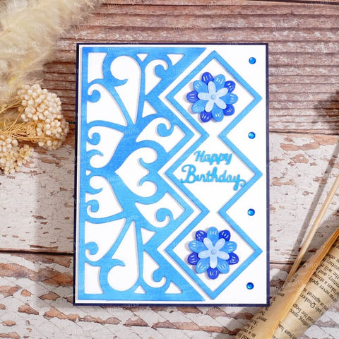 Inlovearts Rhombus and Lace Border Cutting Dies