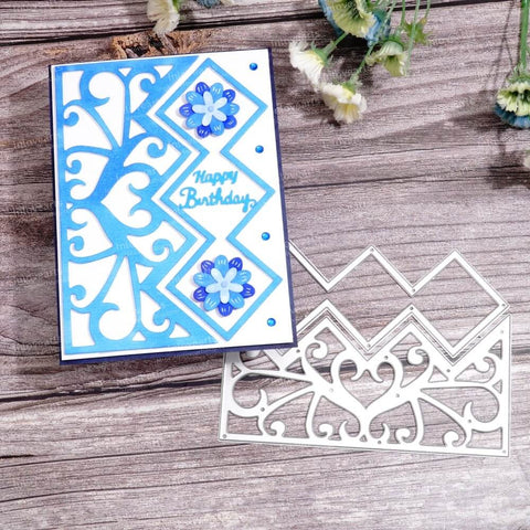 Inlovearts Rhombus and Lace Border Cutting Dies