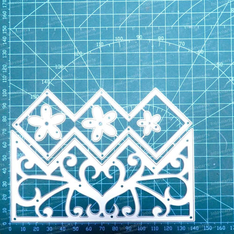 Inlovearts Rhombus and Lace Border Cutting Dies