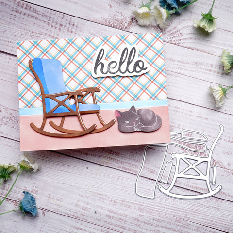 Inlovearts Rocking Chair Cutting Dies