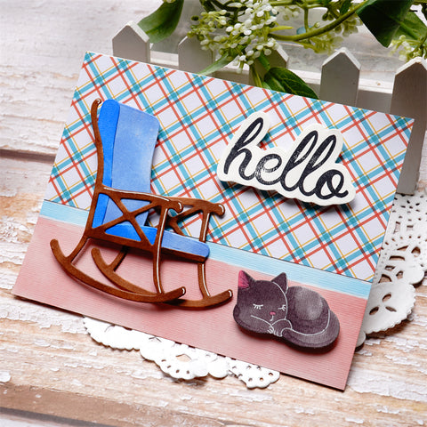 Inlovearts Rocking Chair Cutting Dies