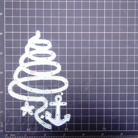 Inlovearts Rope and Anchor Christmas Tree Cutting Dies