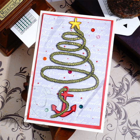 Inlovearts Rope and Anchor Christmas Tree Cutting Dies