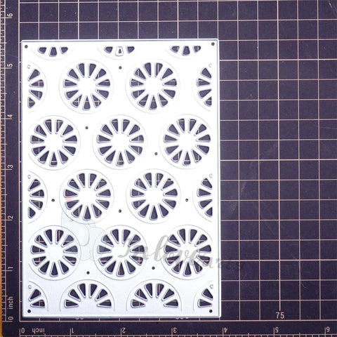 Inlovearts Round Fan Pattern Background Board Cutting Dies