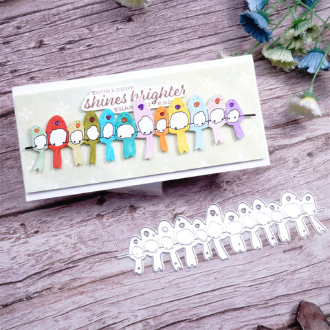 Inlovearts Row of Birds Cutting Dies
