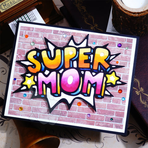Inlovearts "SUPER MOM" Cutting Dies