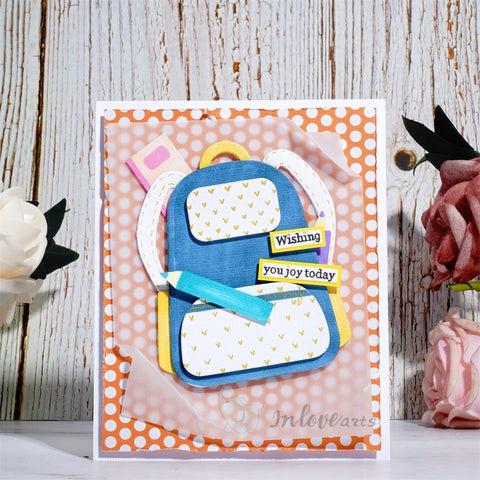 Inlovearts School Bag Cutting Dies