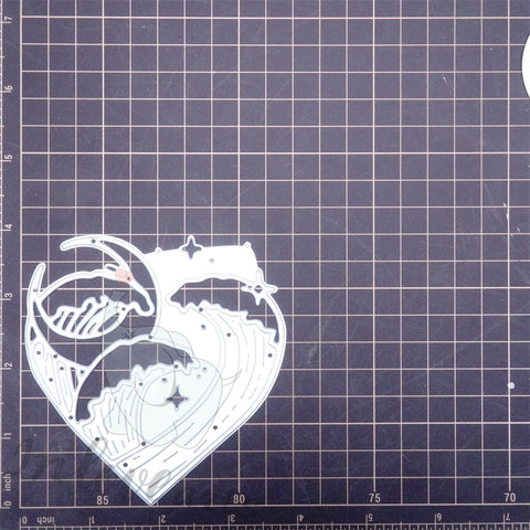 Inlovearts Sea Wave Heart Cutting Dies