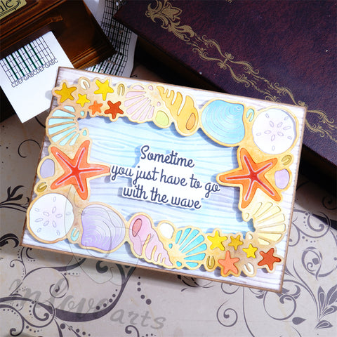 Inlovearts Seashells and Starfish Frame Cutting Dies
