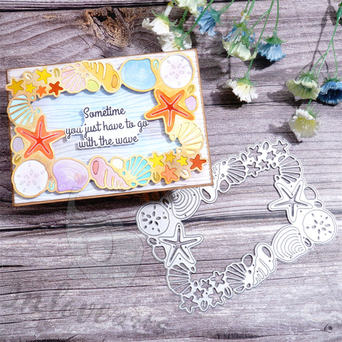 Inlovearts Seashells and Starfish Frame Cutting Dies