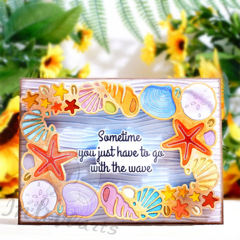 Inlovearts Seashells and Starfish Frame Cutting Dies