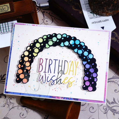 Inlovearts Semicircle Bubble Border Cutting Dies
