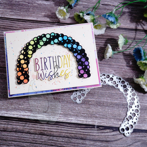 Inlovearts Semicircle Bubble Border Cutting Dies