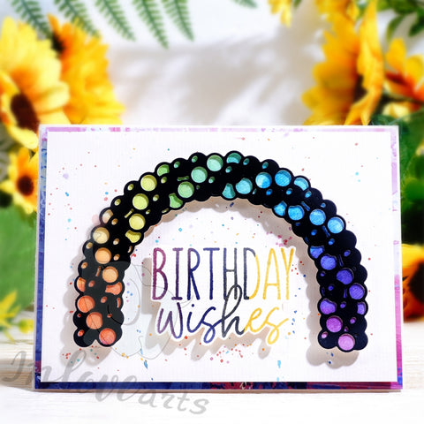 Inlovearts Semicircle Bubble Border Cutting Dies