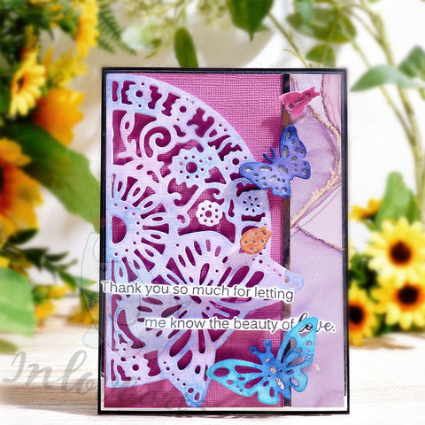 Inlovearts Semicircle Butterfly Border Cutting Dies