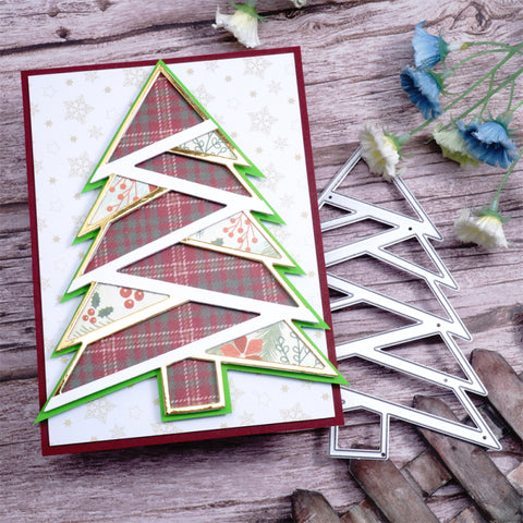 Inlovearts Separated Christmas Tree Cutting Dies