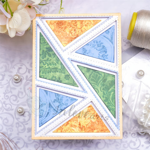 Inlovearts Separated Triangle Pieces Background Board Cutting Dies