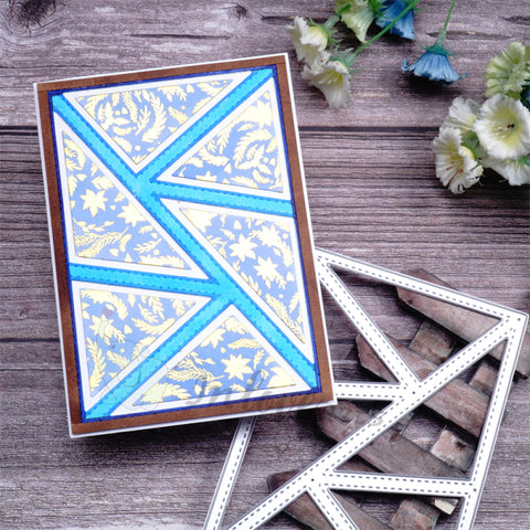 Inlovearts Separated Triangle Pieces Background Board Cutting Dies