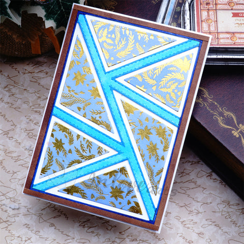 Inlovearts Separated Triangle Pieces Background Board Cutting Dies