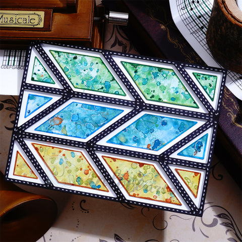 Inlovearts Separated Rhombus Background Board Cutting Dies